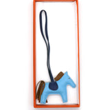 Milo Lambskin Grigri Rodeo Horse Bag Charm PM Celeste Bleu De Malte Kraft