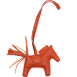 Milo Lambskin Swift Grigri Rodeo Pegase Horse Bag Charm PM Orange