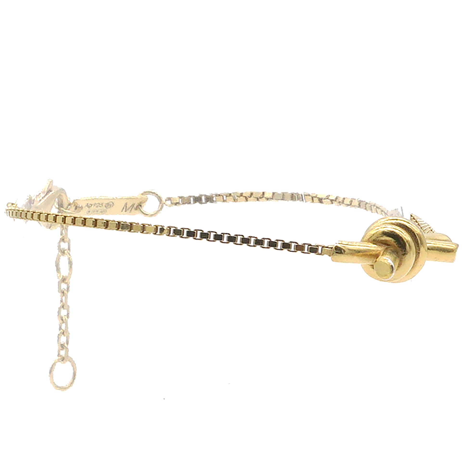 Knot Gold-Plated Sterling Silver Bracelet Size M