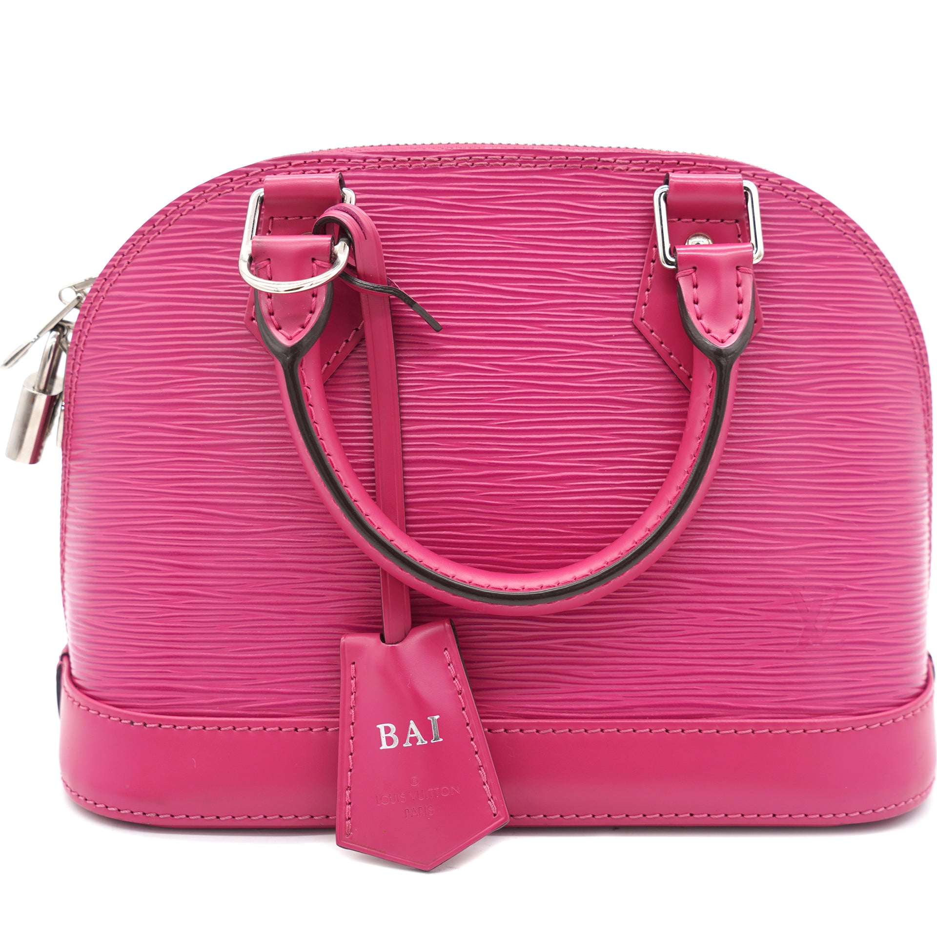 Alma leather handbag Louis Vuitton Pink in Leather - 38937962