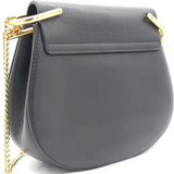 Grained Calfskin Mini Drew Shoulder Bag Black