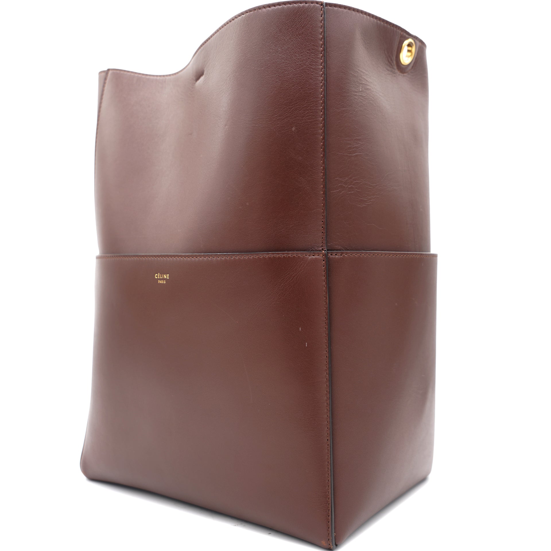 CELINE Smooth Calfskin Mini Tri-Color Belt Bag Beige Burgundy