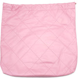 Shiny Quilted Chanel 22 Drawstring Bag Pink Large