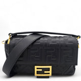 Nappa FF 1974 Embossed Baguette Black