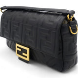 Nappa FF 1974 Embossed Baguette Black