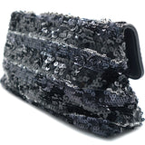 Reissue Sequin Medium Flap Bag Black/Silver