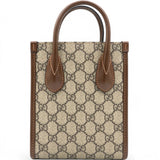 GG Supreme Monogram Azalea Mini Retro Interlocking G Tote Bag Beige Ebony Brown Sugar