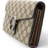 GG Supreme Monogram Mini Dionysus Chain Wallet Beige Taupe