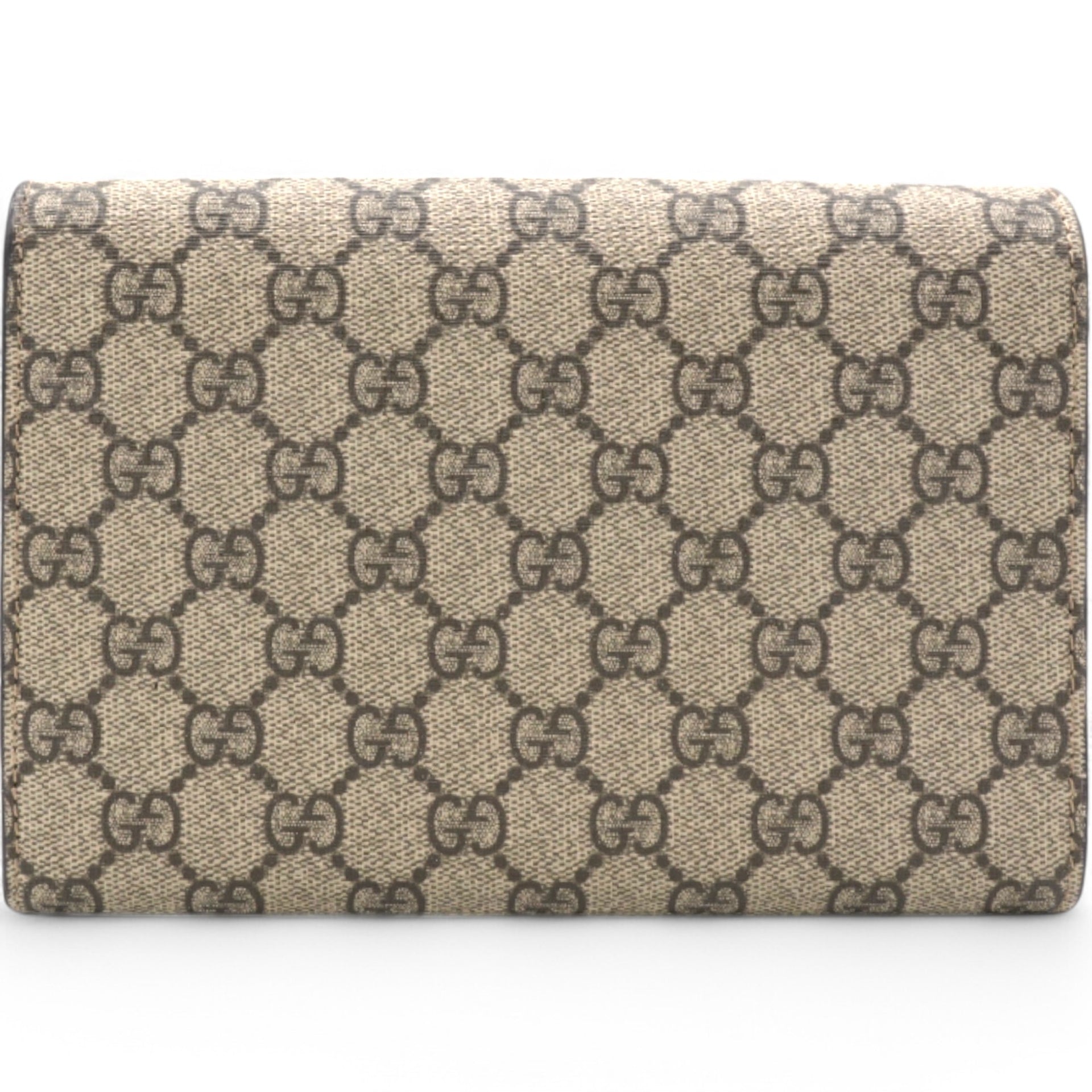 GG Supreme Monogram Mini Dionysus Chain Wallet Beige Taupe