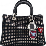 Metallic Tweed Small Diorissimo Black Silver