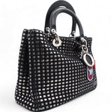 Metallic Tweed Small Diorissimo Black Silver