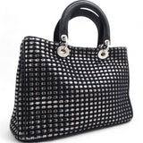 Metallic Tweed Small Diorissimo Black Silver