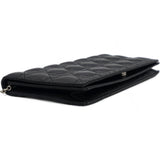 Lambskin Cannage Large Lady Dior Convertible Clutch Black