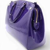 Alma Bag In Purple Embossed Monogram Patent Leather