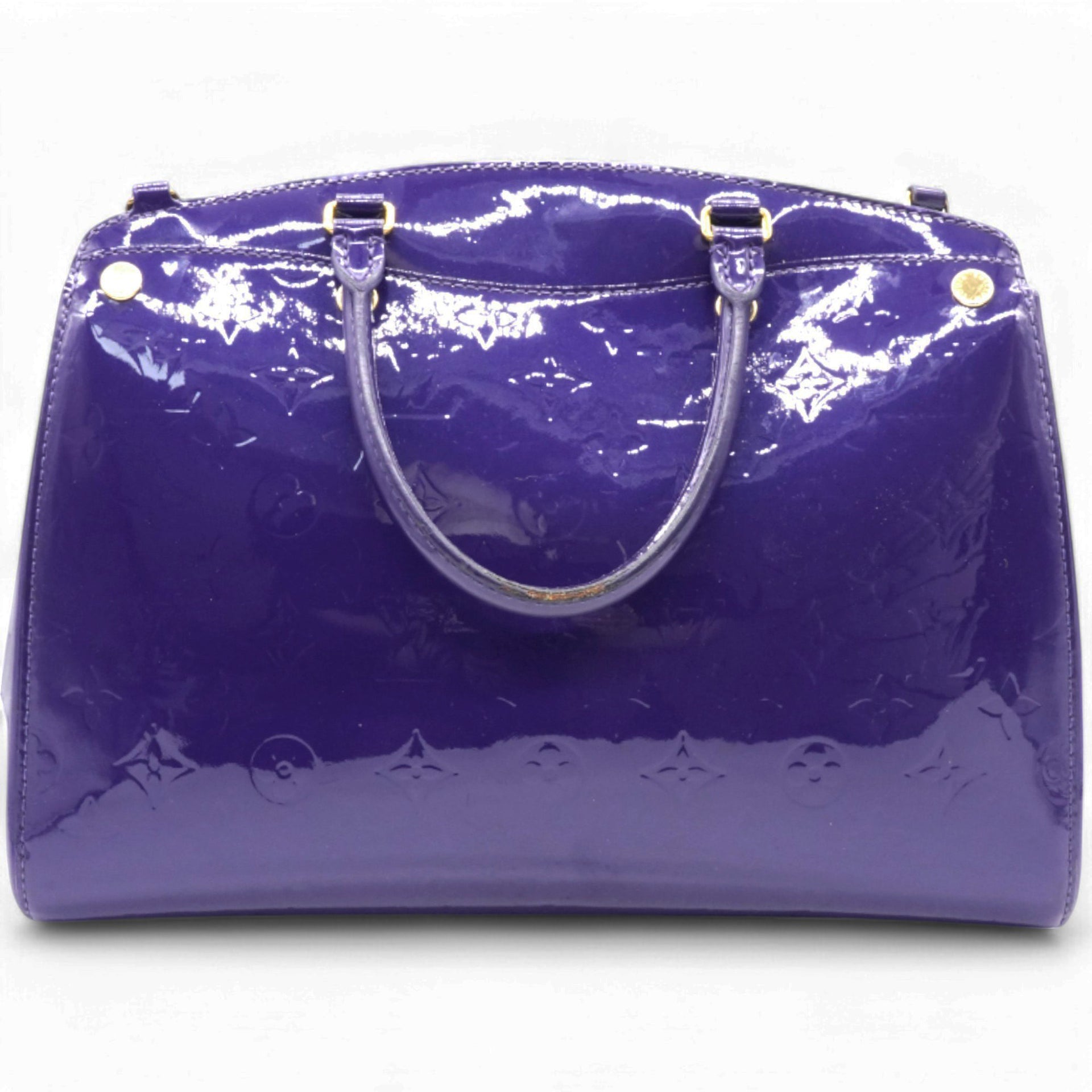 Alma Bag In Purple Embossed Monogram Patent Leather