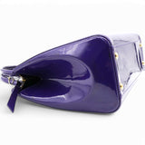 Alma Bag In Purple Embossed Monogram Patent Leather