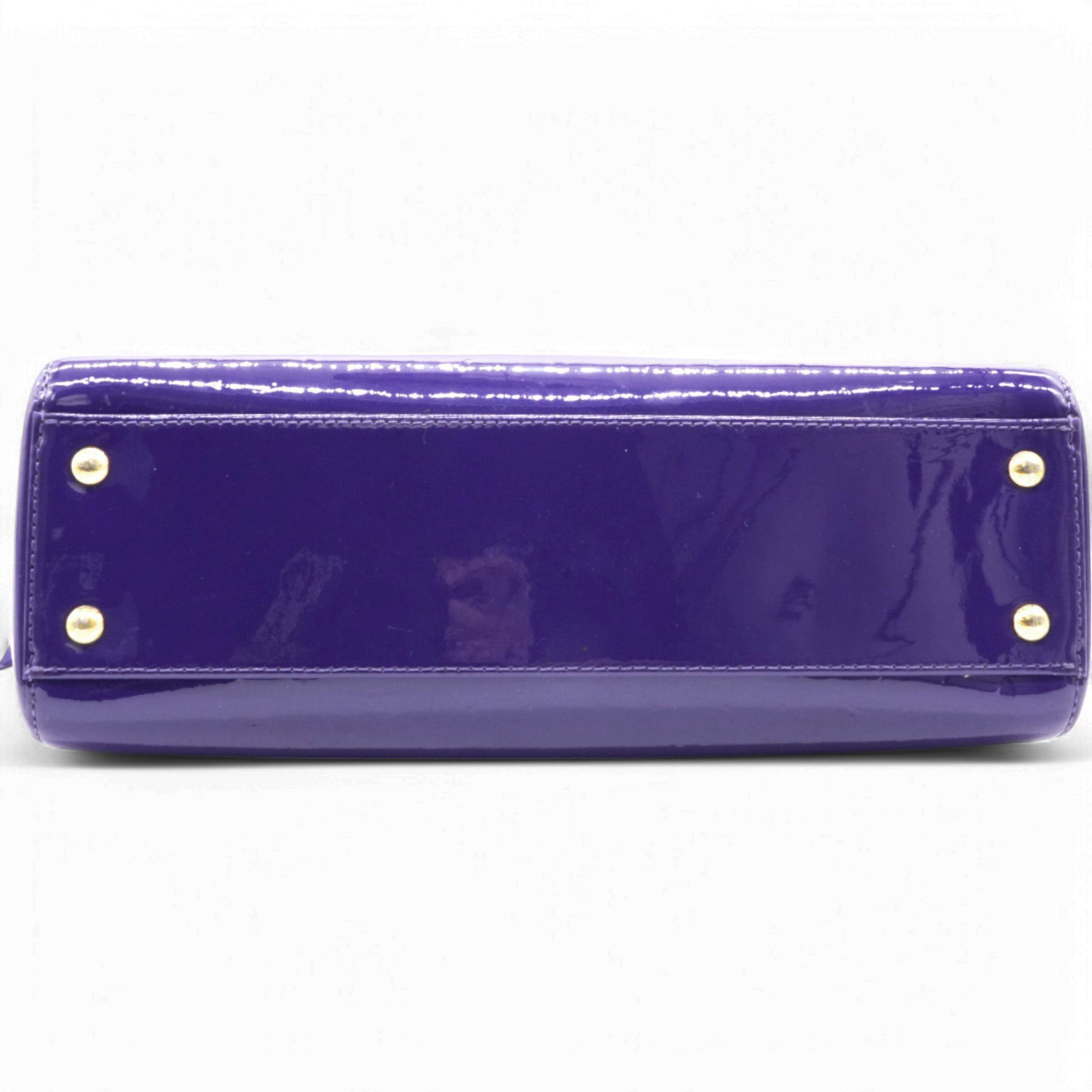 Alma Bag In Purple Embossed Monogram Patent Leather