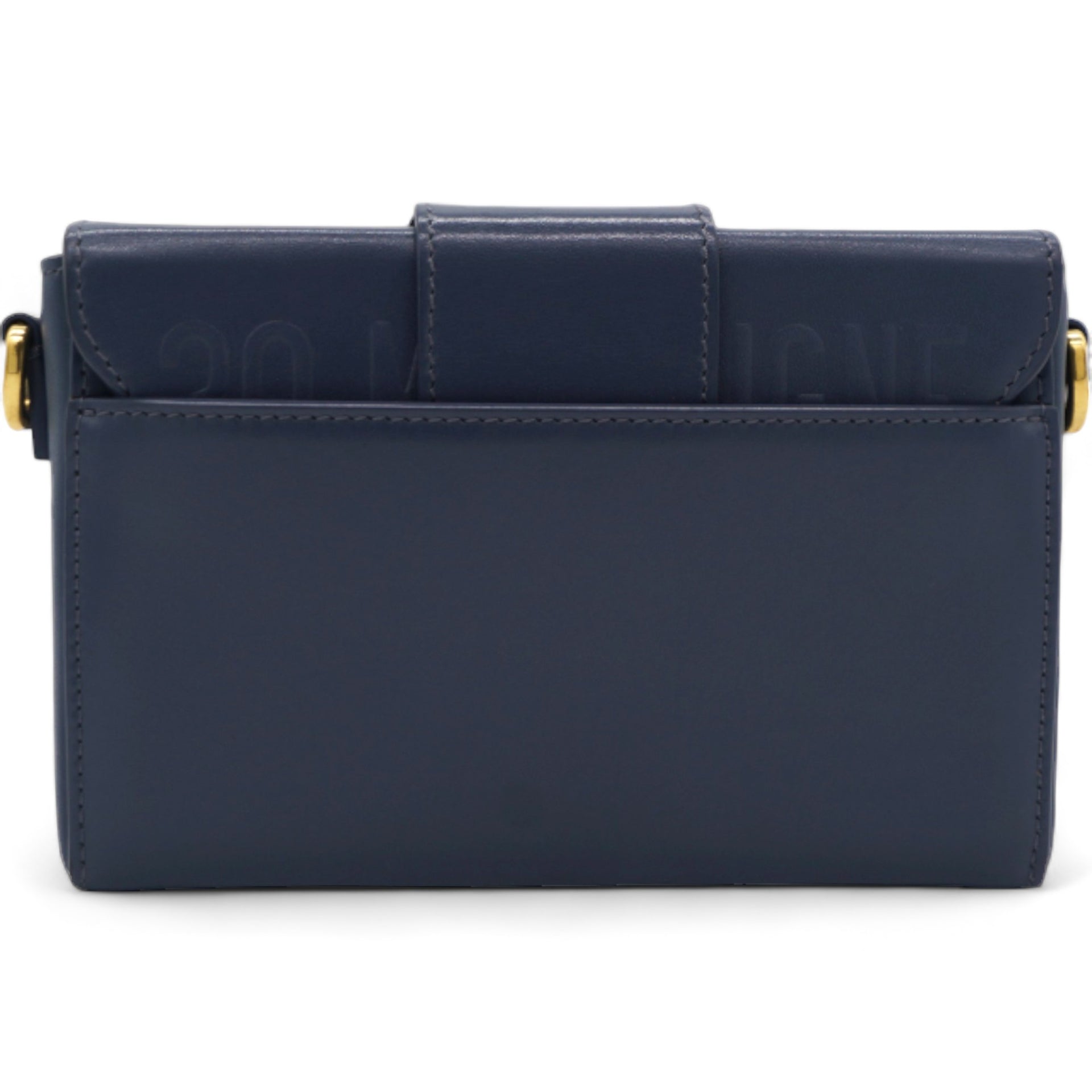 Smooth Calfskin Gradient 30 Montaigne Box Bag Indigo Blue