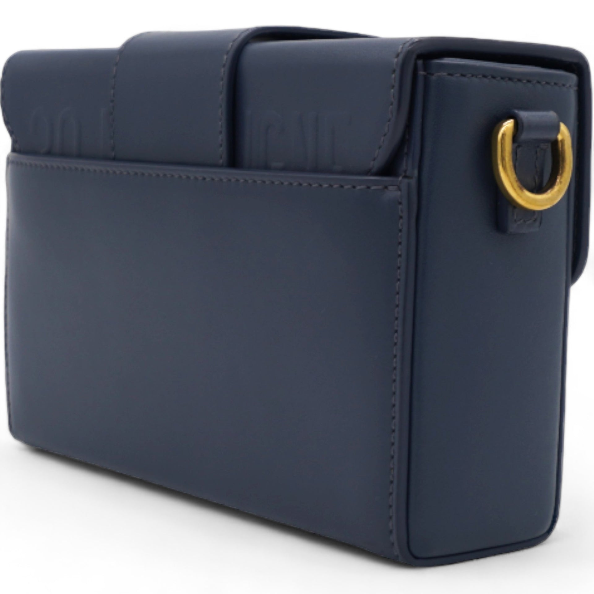 Smooth Calfskin Gradient 30 Montaigne Box Bag Indigo Blue