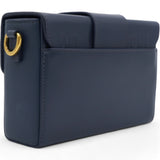 Smooth Calfskin Gradient 30 Montaigne Box Bag Indigo Blue