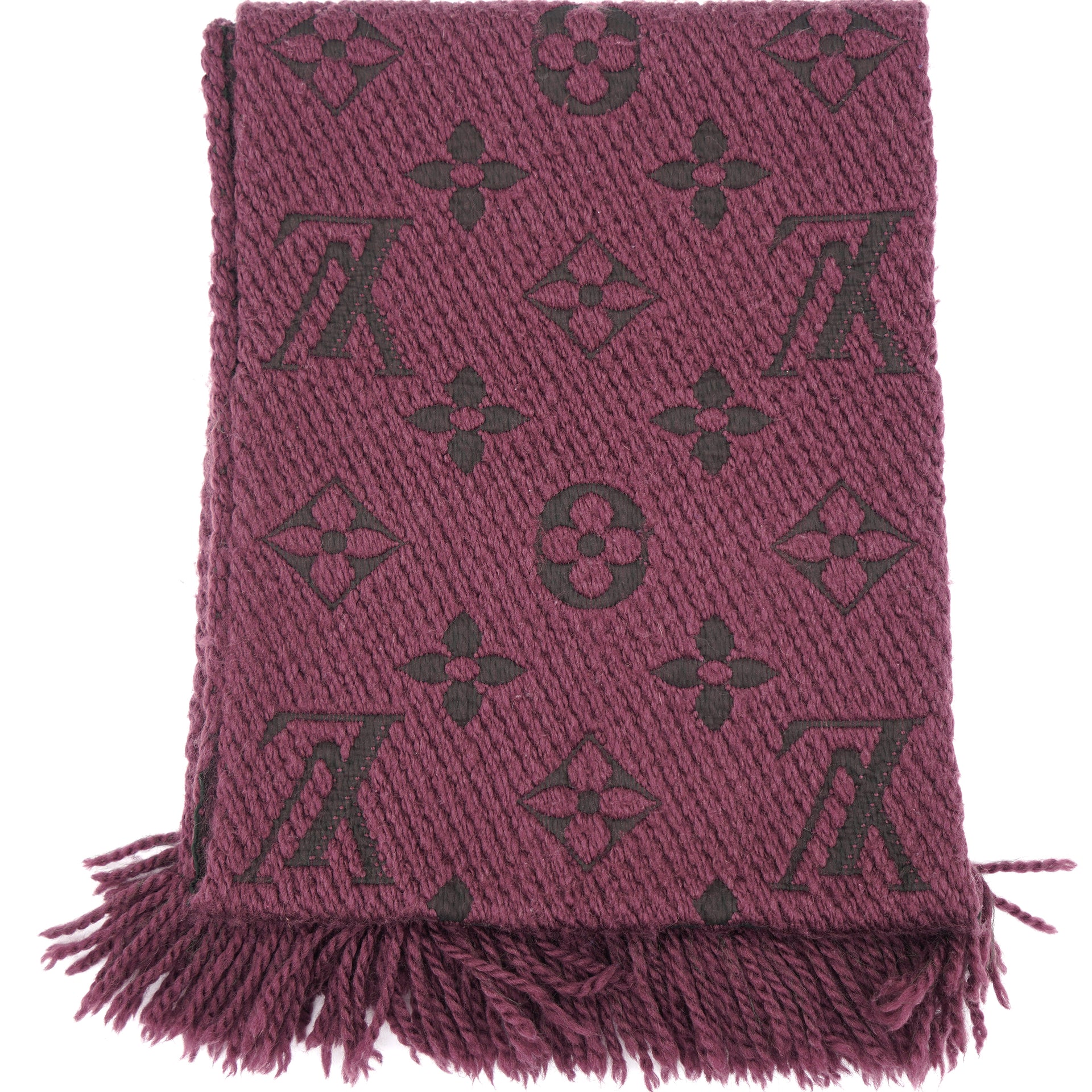 AUTH! Louis Vuitton Damier Checkered 100% Wool Scarf