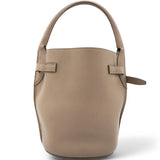 Big Bag Nano Bucket With Long Strap In Grained Calfskin Light Taupe