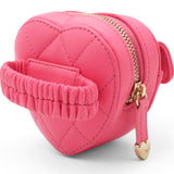 Lambskin Quilted CC In Love Heart Zipped Arm Coin Purse Pink