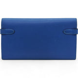 Epsom Kelly Longue Wallet Bleu Saphir