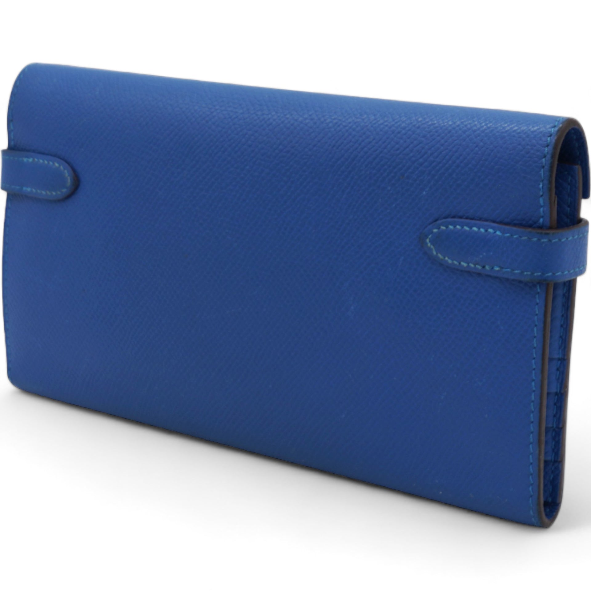 Epsom Kelly Longue Wallet Bleu Saphir