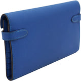 Epsom Kelly Longue Wallet Bleu Saphir