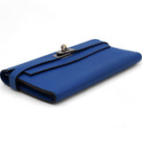 Epsom Kelly Longue Wallet Bleu Saphir