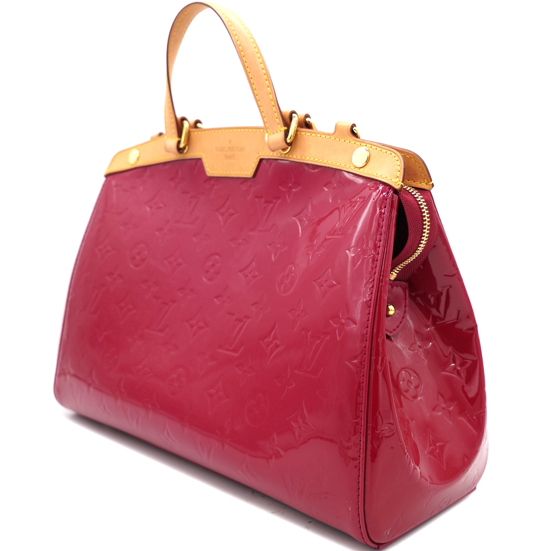 100% Authentic Louis Vuitton Brea MM VERNIS RED shoulder bag EXCELLENT