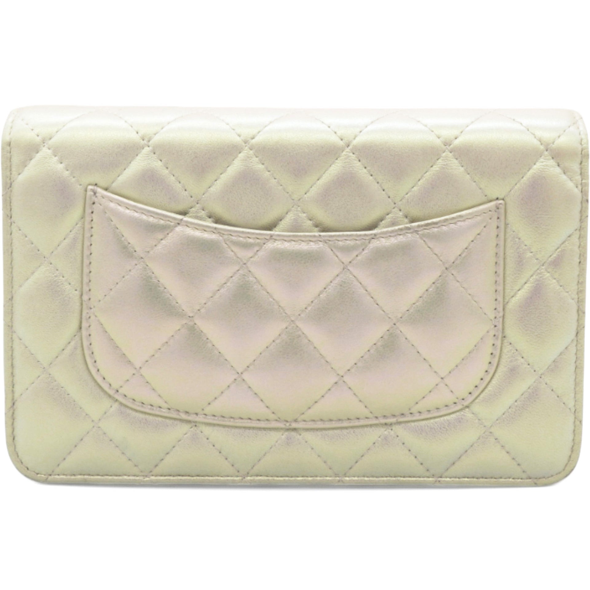 Iridescent Quilted Wallet On Chain WOC