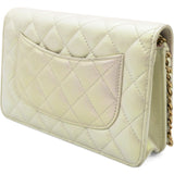 Iridescent Quilted Wallet On Chain WOC