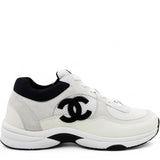 Mesh Suede Grained Womens CC Sneakers White Black Size39