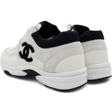 Mesh Suede Grained Womens CC Sneakers White Black Size39