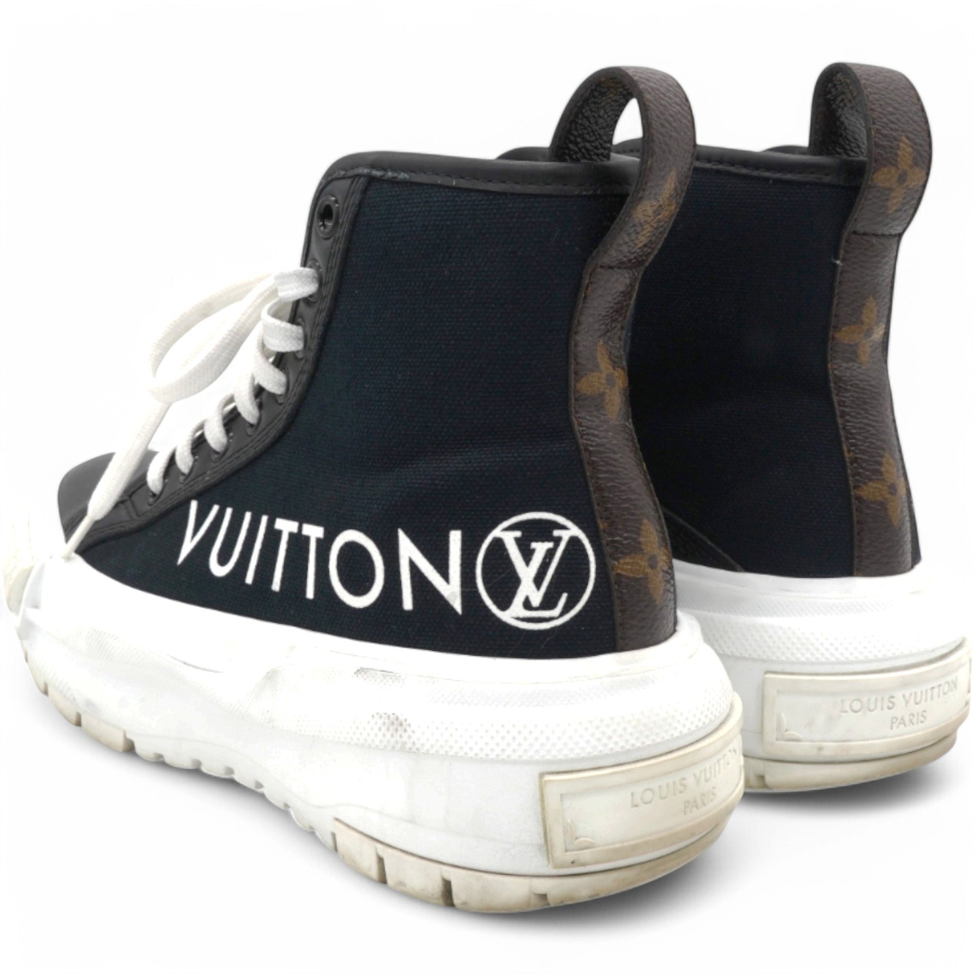 Canvas LV Squad Sneaker Boots Black Size34