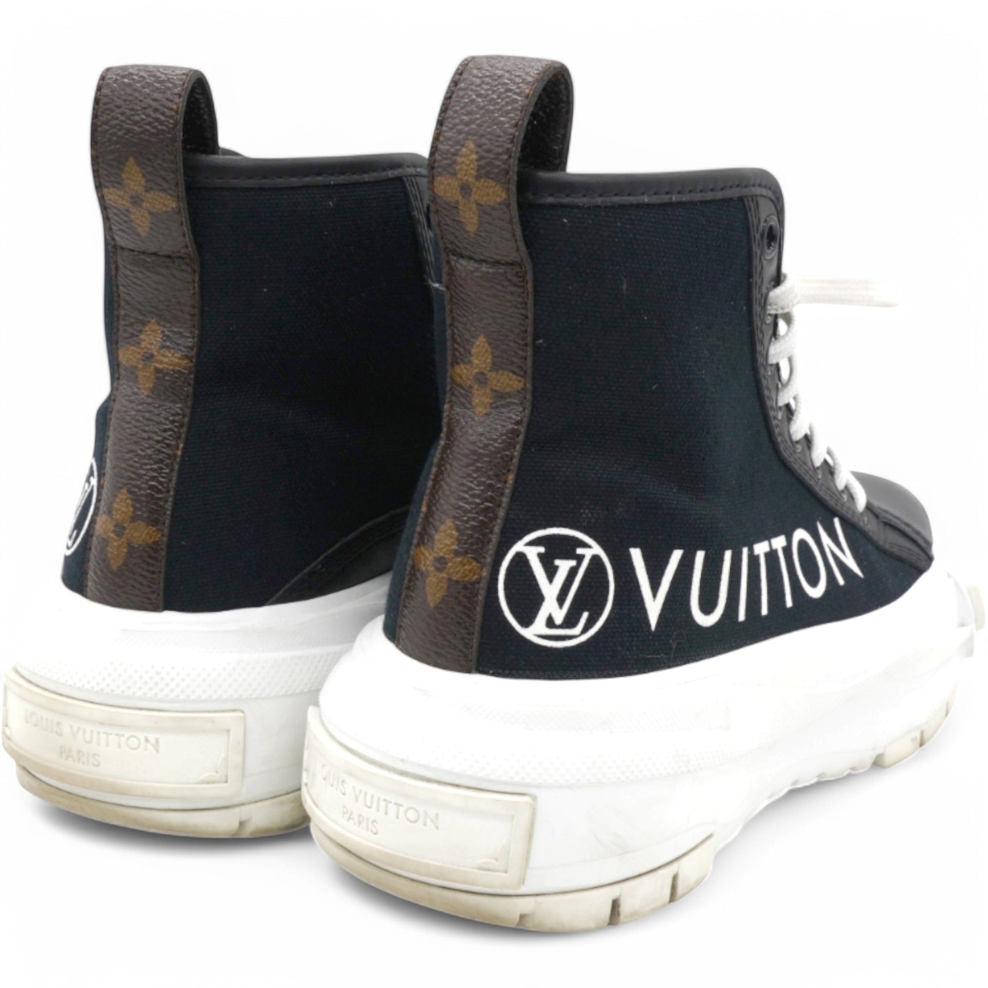 Canvas LV Squad Sneaker Boots Black Size34