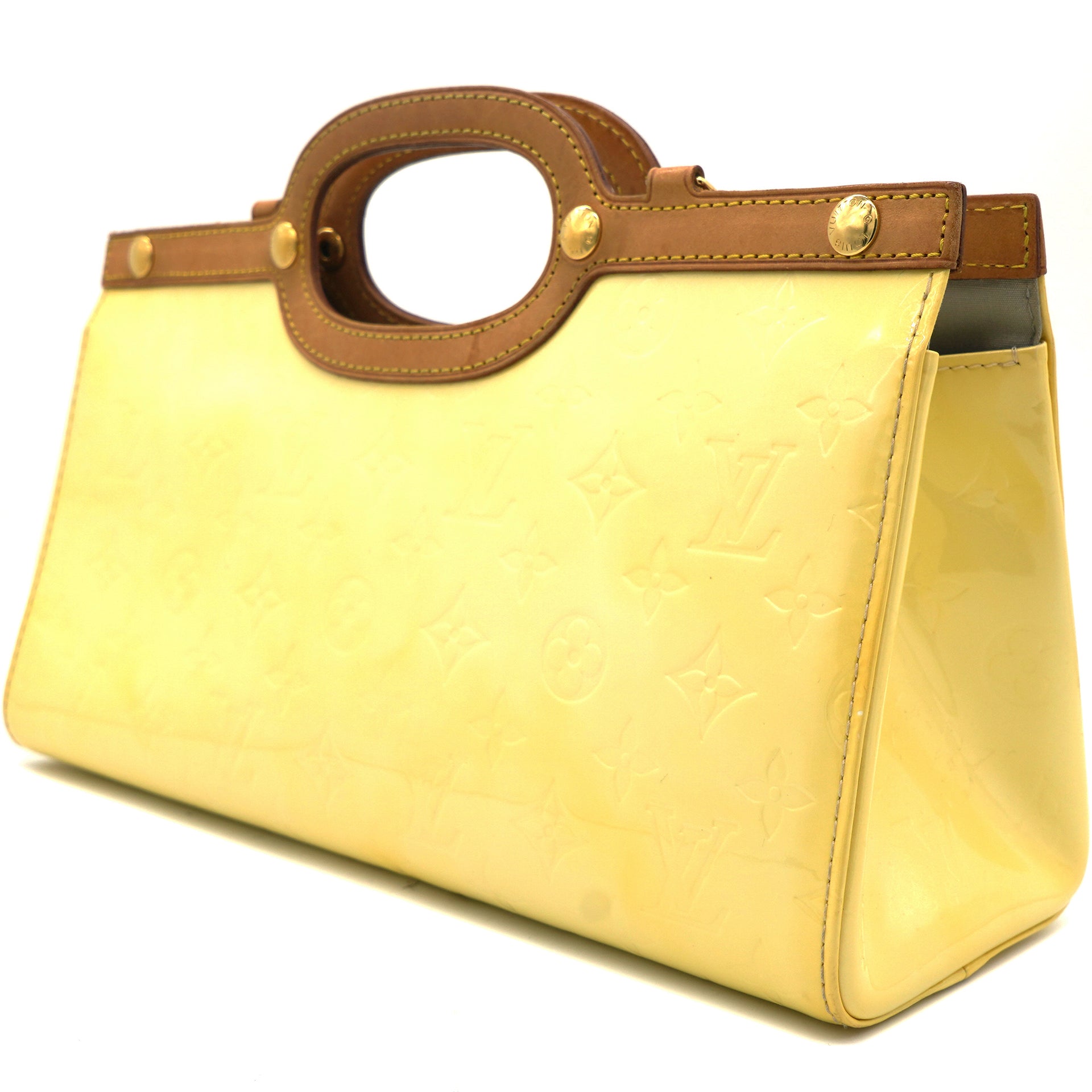 LOUIS VUITTON Monogram Vernis Roxbury Drive Hand Bag Perle M91374 LV Auth  47722 Patent leather ref.993390 - Joli Closet