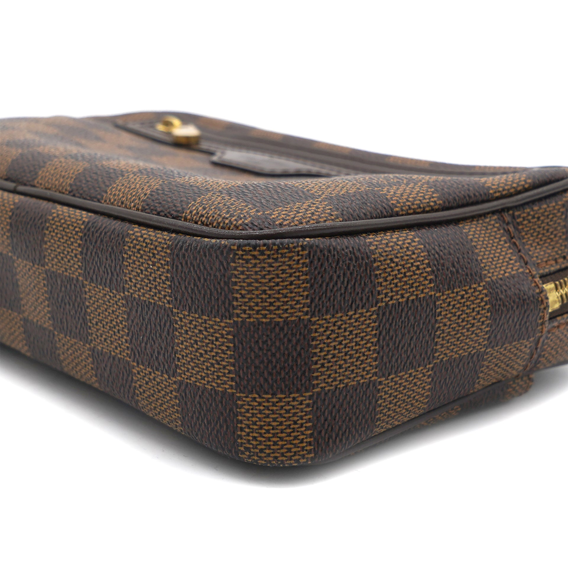 Louis Vuitton Macao Wristlet Clutch Damier Ébène Canvas Brown Leather  ref.613470 - Joli Closet