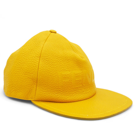 Logo Cap Leather Yellow 58