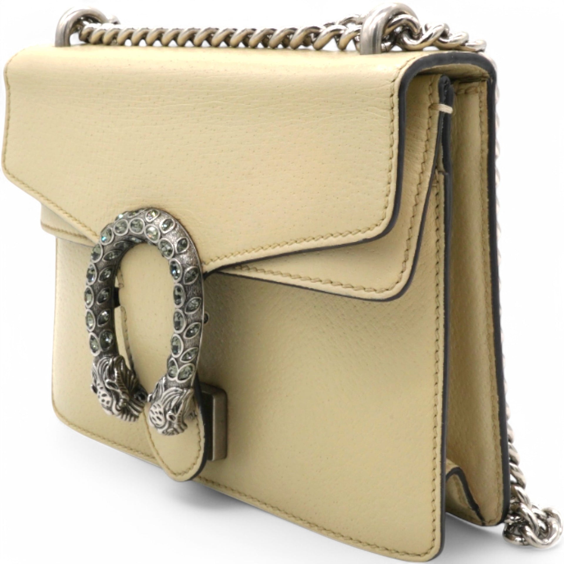 Textured Crystal Small Dionysus Shoulder Bag Beige