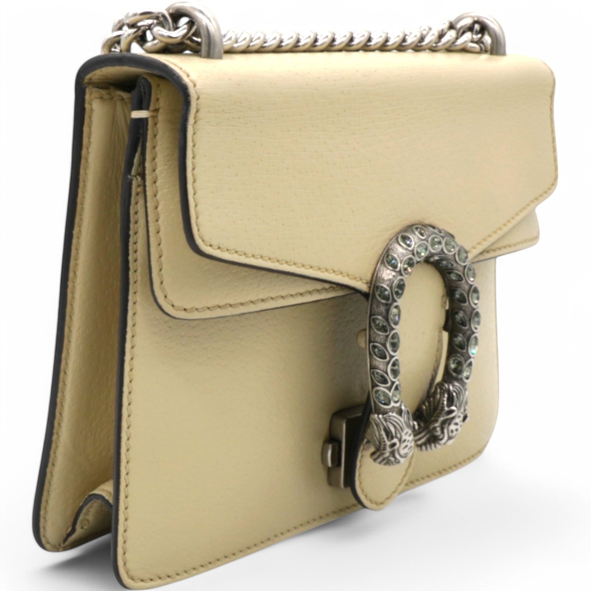 Textured Crystal Small Dionysus Shoulder Bag Beige