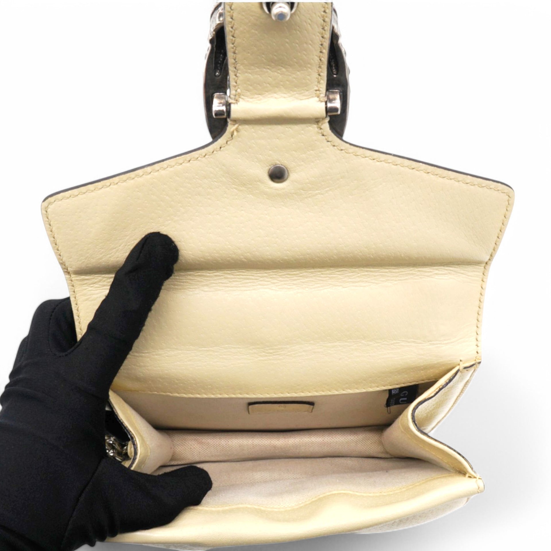 Textured Crystal Small Dionysus Shoulder Bag Beige