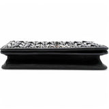 Tessuto Matelasse Delice Miu Logo Bag Black