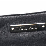 Tessuto Matelasse Delice Miu Logo Bag Black