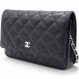 Caviar Quilted Wallet On Chain WOC Black NFC