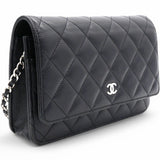 Caviar Quilted Wallet On Chain WOC Black NFC