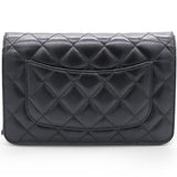 Caviar Quilted Wallet On Chain WOC Black NFC