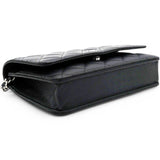 Caviar Quilted Wallet On Chain WOC Black NFC